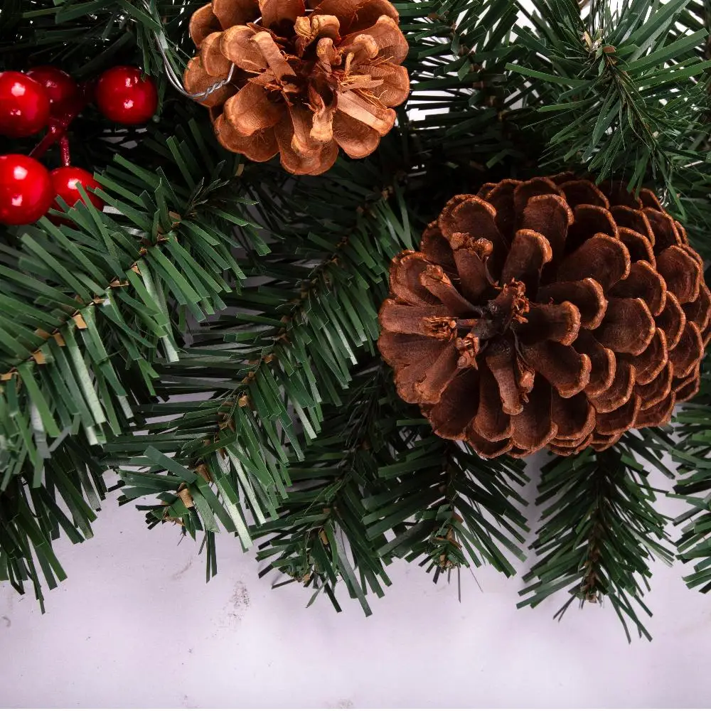 Christmas Garland Decoration Customized Artificial Cypress Plastic Pine Branch For Christmas Home Decoration