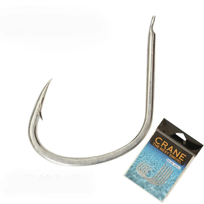 Рыболовный крючок из нержавеющей стали 1/0 #, рыболовный крючок из углеродистой стали, большой Рыболовный крючок
