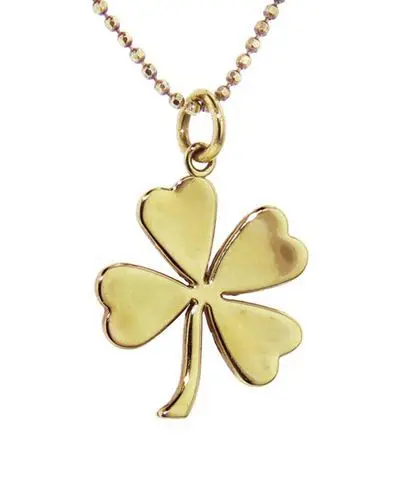Kiss Me Lucky Four-leaf Clover Heart Turquoise Emerald Jewely Custom Gold Silver Plated Elegant Fashion Pendant Necklace