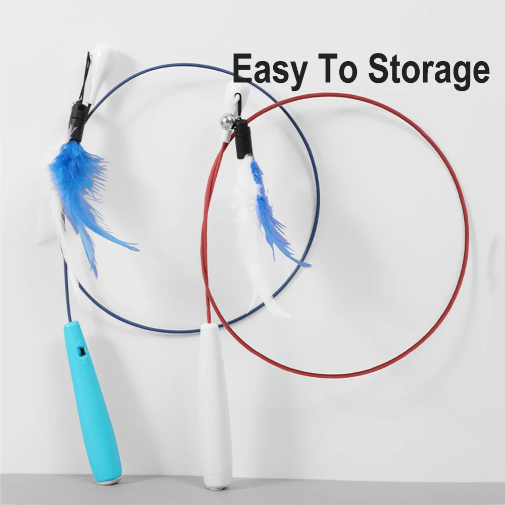New Arrival Hoopet Interactive Fun Flexible Cat Laser Feather Teaser