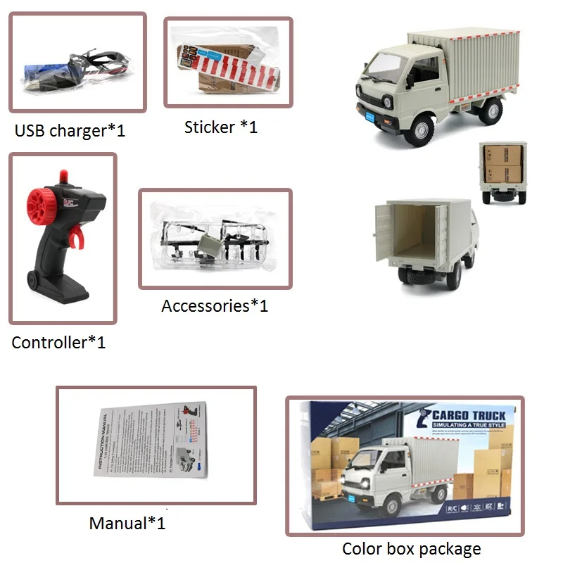 Kids Gifts 1/12 Radio Control Car 2.4Ghz 4CH Simulation Electric RC Suzuki Pickup Truck with Light