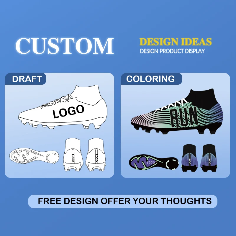 Made Indoor Soccer Shoes American Football Cleats Custom Design Shoes With Logo Branding Sneaker Manufacturer