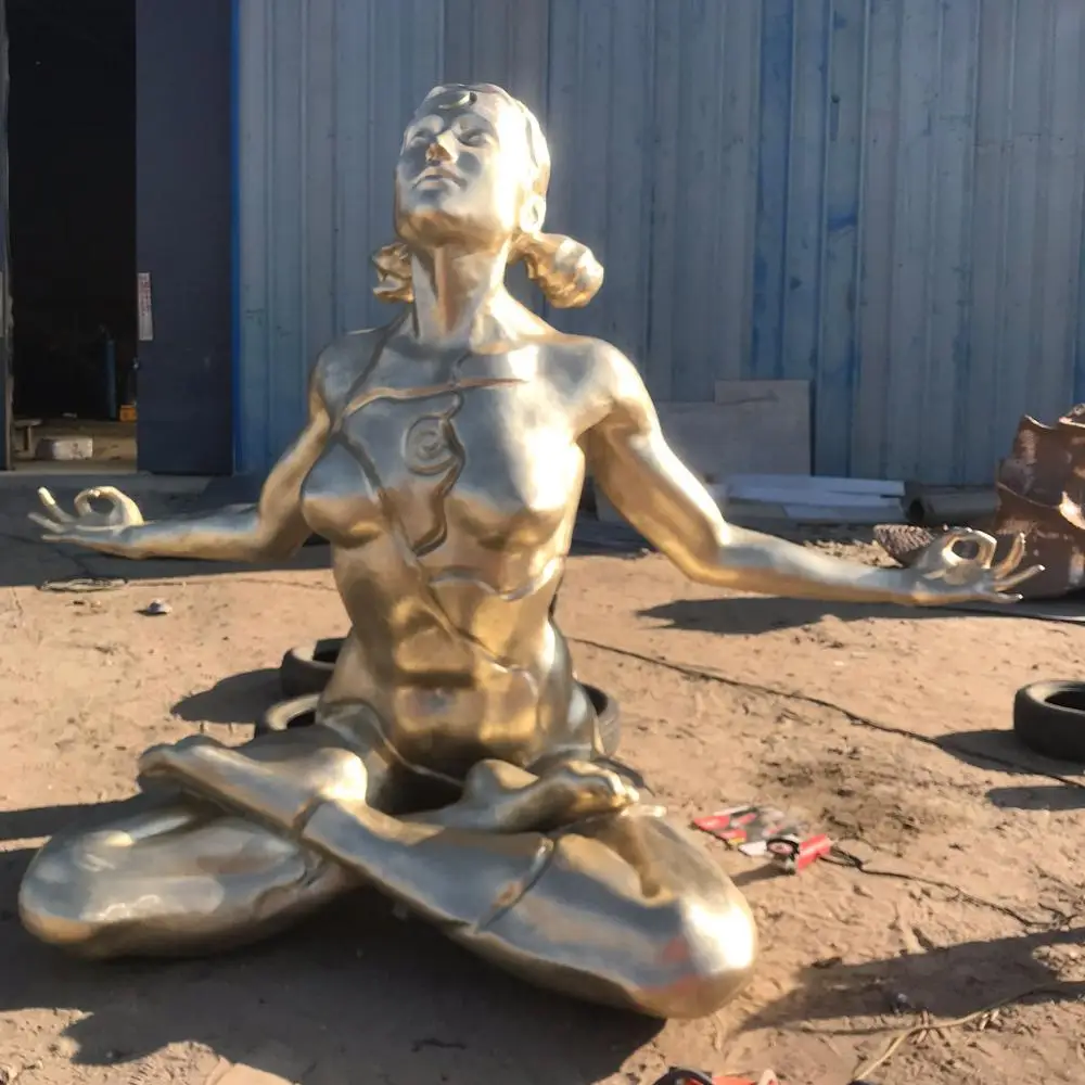 Hot sale high quality bronze famous bronze lady with LED lights sculpture