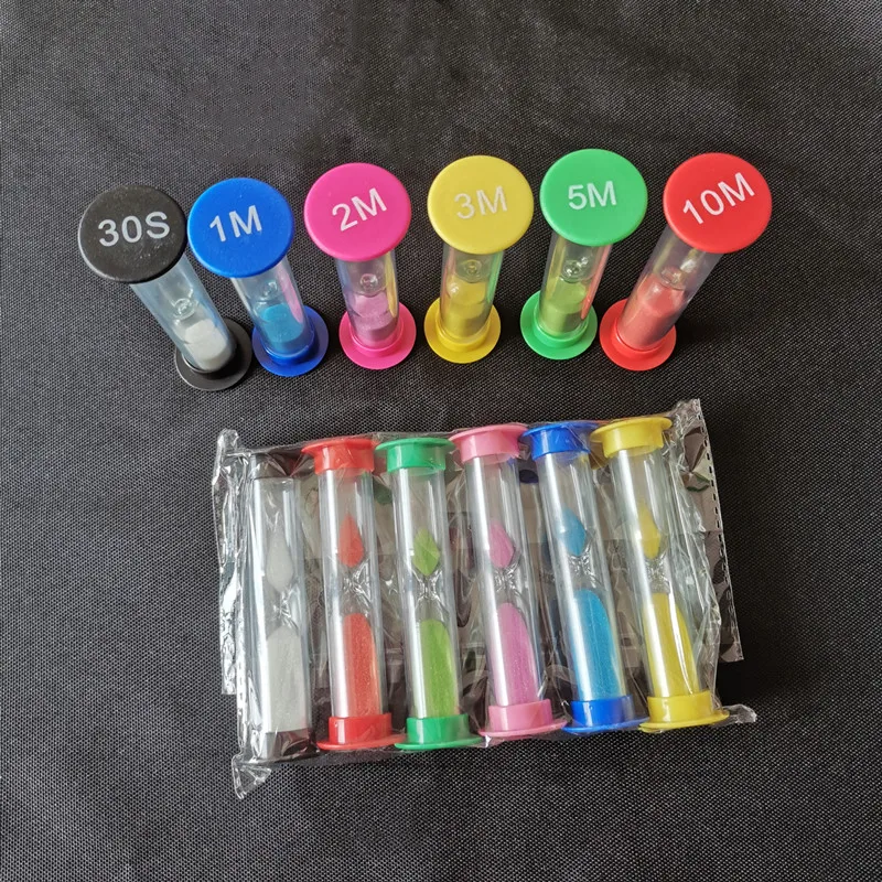 Christmas Gift Kid 6 Colors Sandglass Home Decor Toys Classroom Game Sand Clock Timer Montessori Toys Hourglass 6 pieces