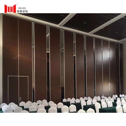 Guangzhou 100mm thk acoustic aluminum frame fabric movable hotel partition wall