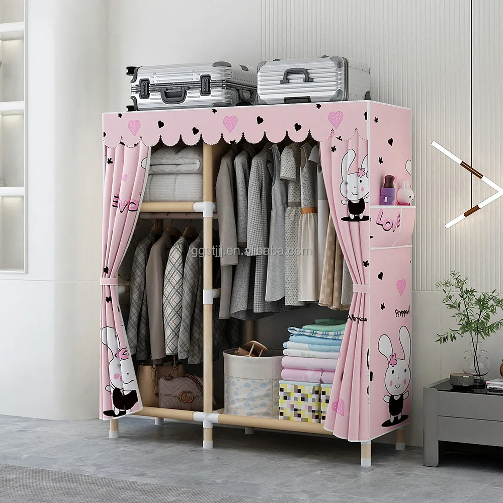 Modern European bedroom custom Wooden Foldable Bedroom Closet Wood Wardrobe Cabinets