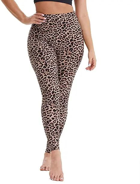 
Wholesale Womens Fitness Yoga Pants Custom Leopard Printed High Waisted Leggings For Women 
