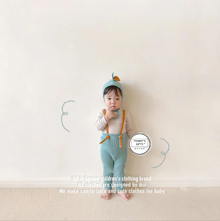 Best-selling baby pants spring overalls for toddler baby high waist leggings ribbed fabric baby pants