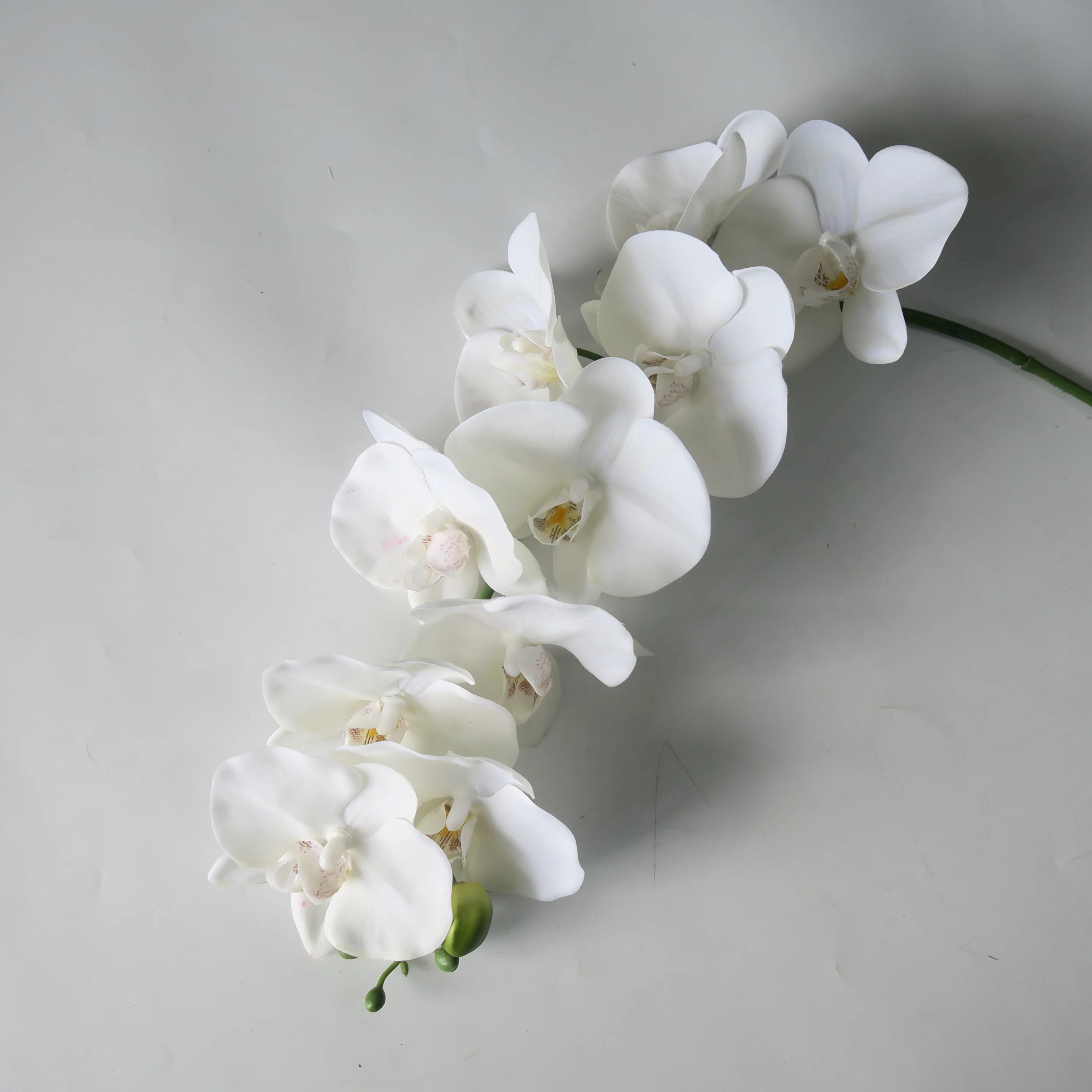 High quality 97CM 10 flowers and 2 buds phalaenopsis artificial latex orchid