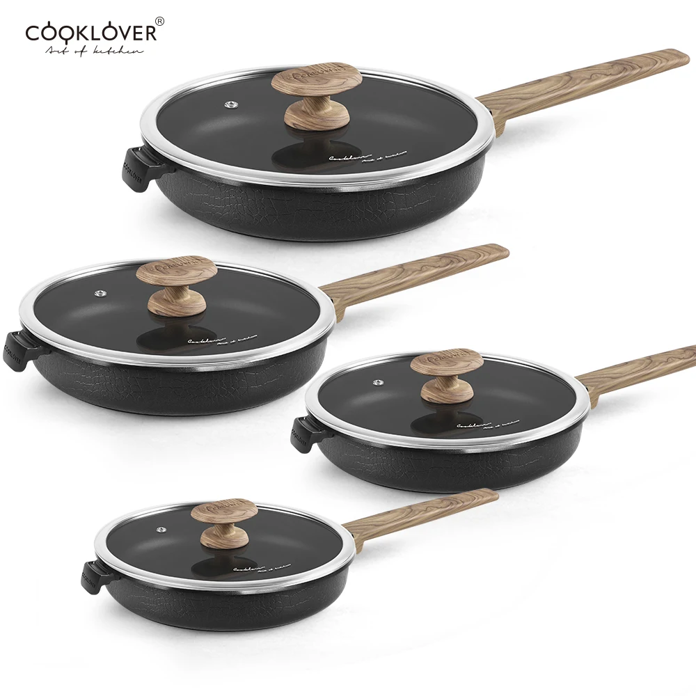Nonstick Cookware Set Die Cast Aluminum 8-Piece Induction Pots And Pans Sets With Lids for Kitchen