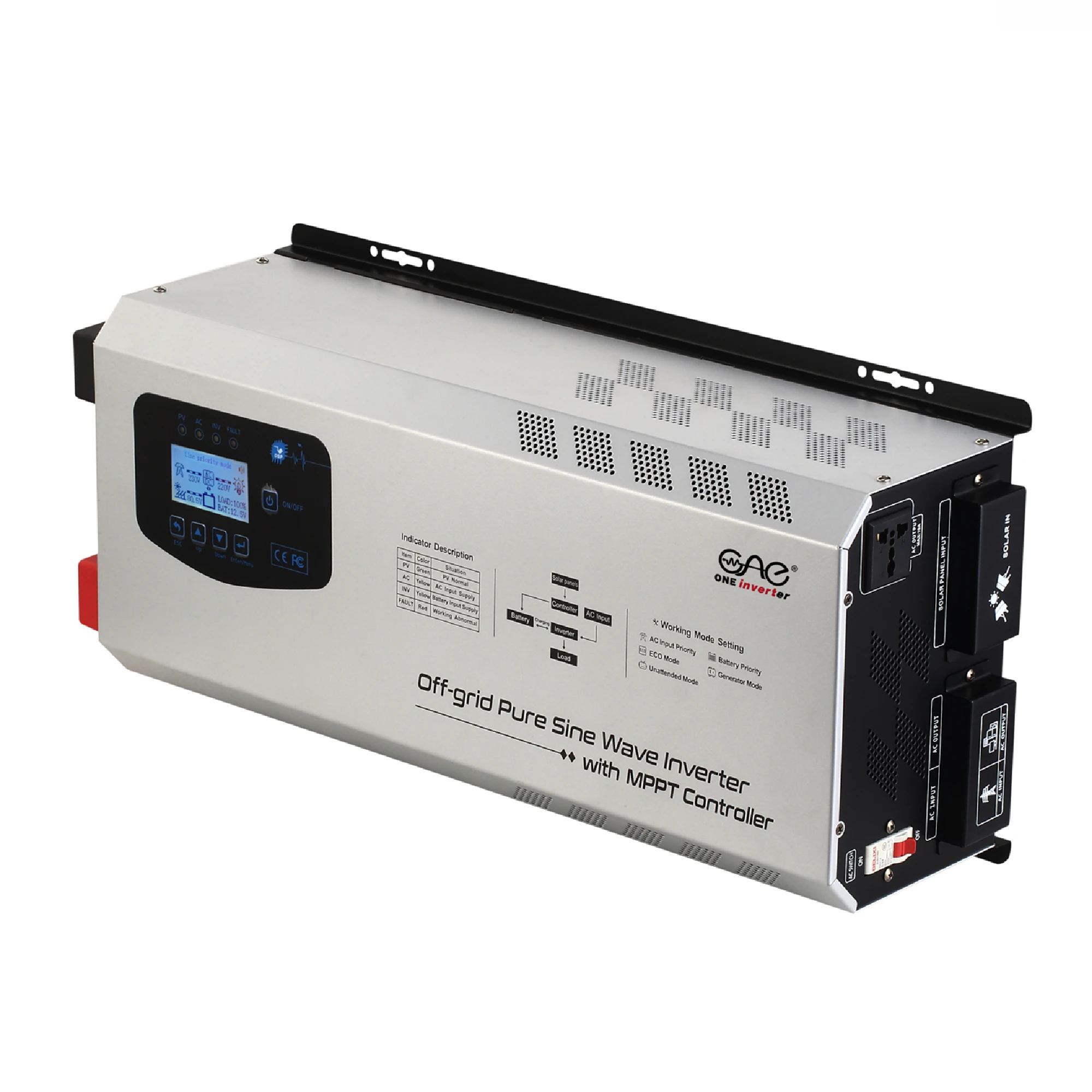 Pure sine wave inverter 5kw hybrid inverter 24v 220v 5000w