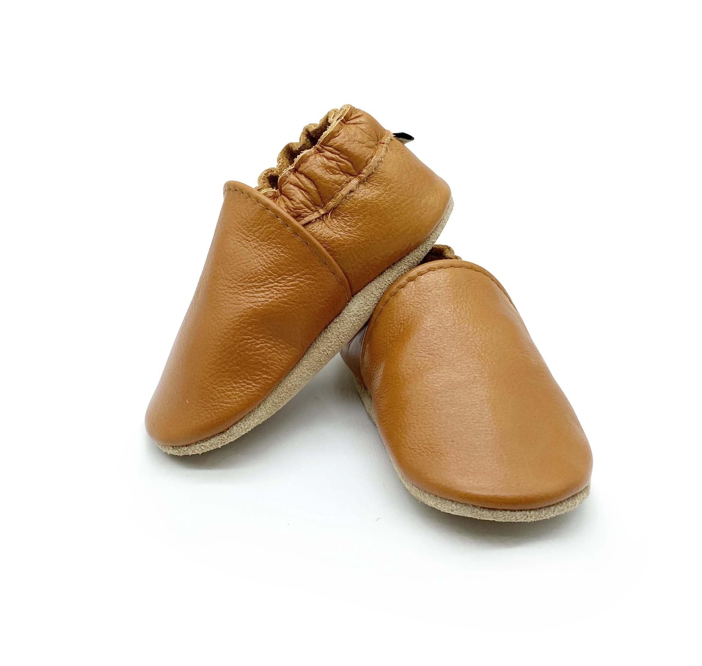 Newborn Baby Cowhide Shoes Solid Winter Warm Non-slip Toddler Infant Leather