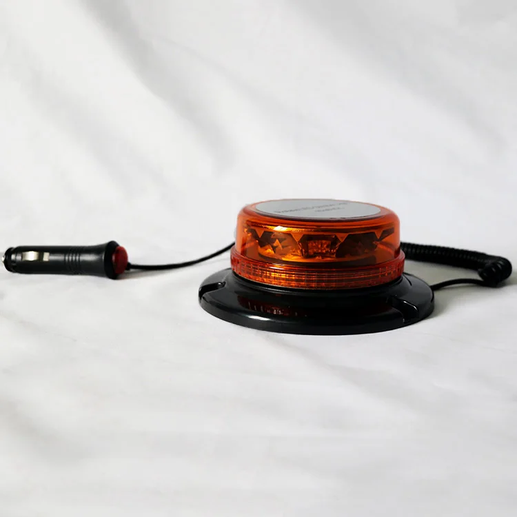 Biaochi Orange / Amber Beacon Light 12V 24V LED Strobe Rotating Beacon Flash Warning Light Emergency Hazard Signal Lamp