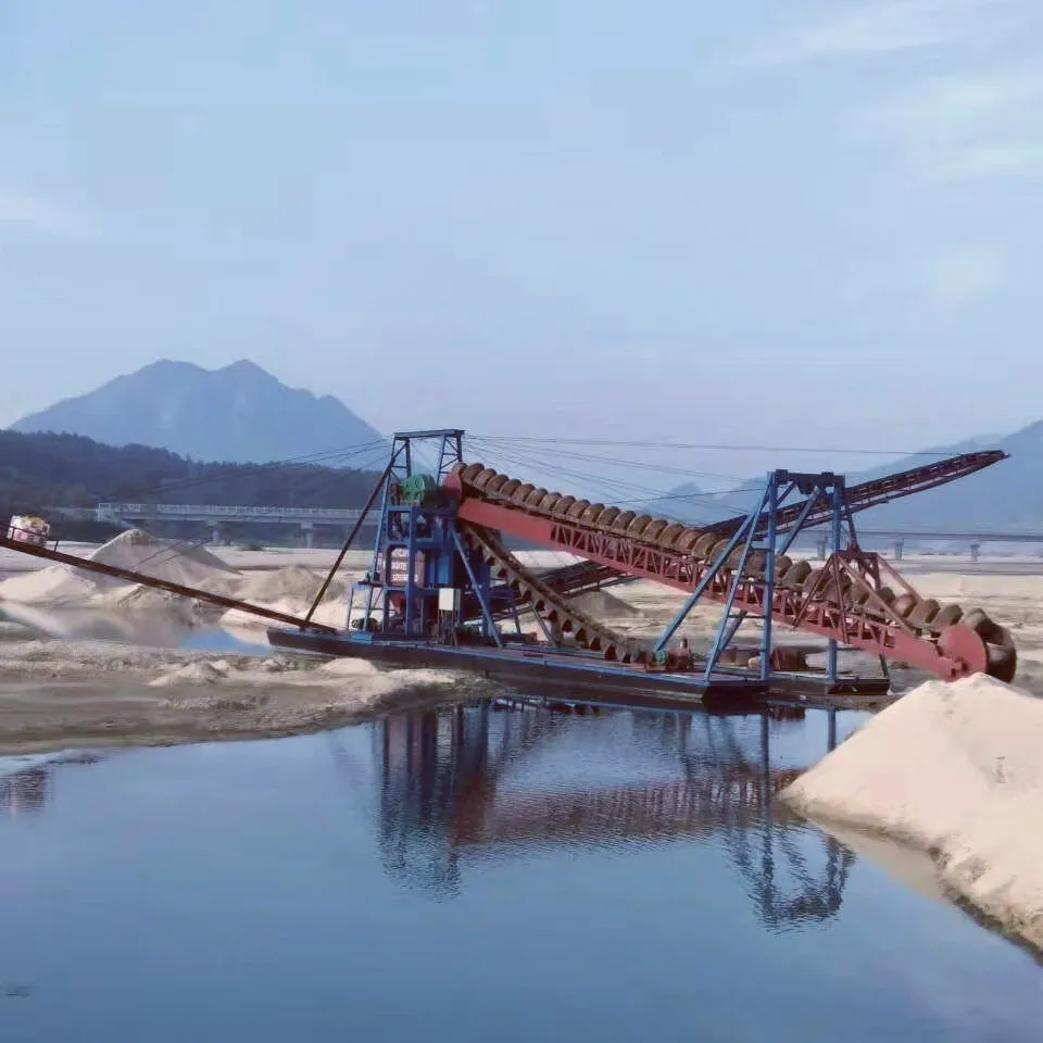 China bucket chain type sand/gold dredger with low price for sale