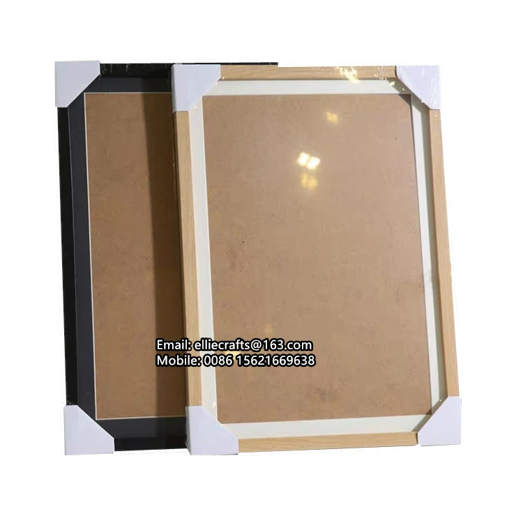 Wholesale Nodic Design Black White Oak Double Matted MDF Wooden Picture Photo Frame 24x36 28x40 16x20 11x14