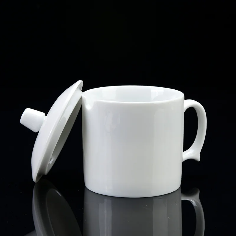 Jade porcelain size cover bowl Tea tasting Judging spoon tasting tea set handmade white porcelain brewing bowl tea cup