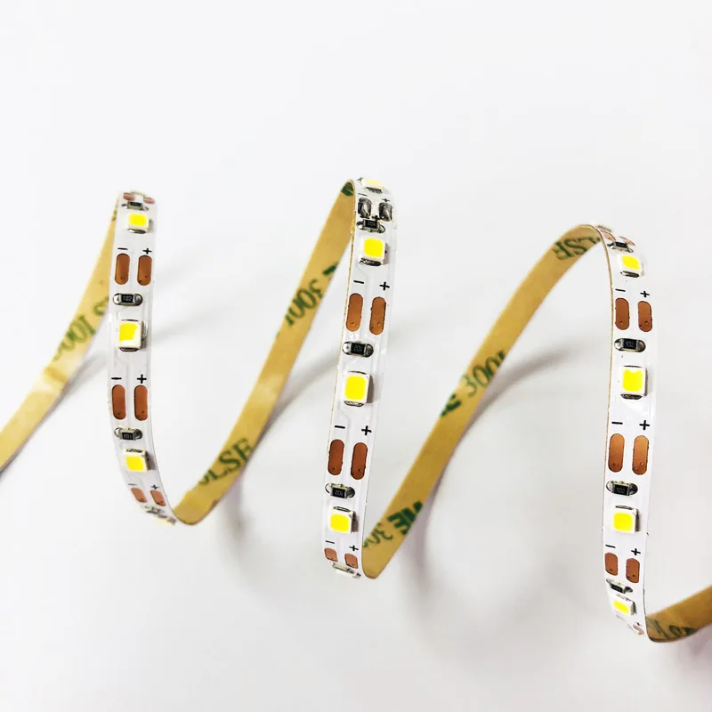 12V SMD2835 60led per meter flexible led strip light 5mm PCB led tape light white light cuttable each led