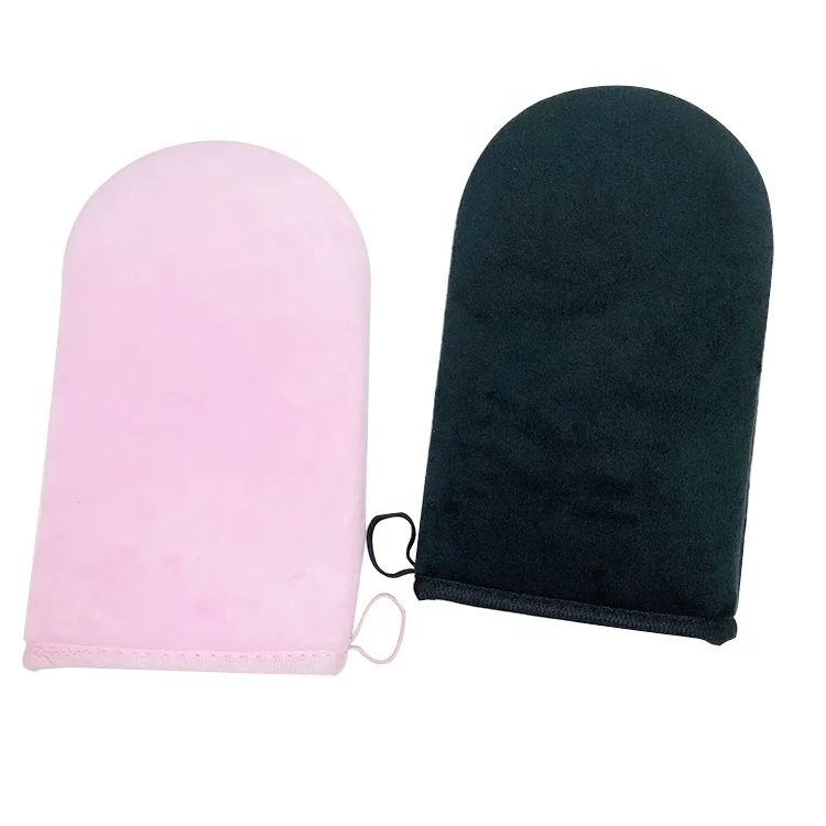 
Manufacture fashion bake tanning mitt 100% velvet double sided tanning glove 