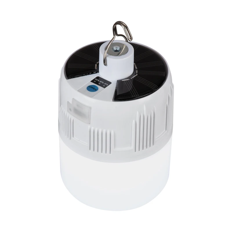 Morden Style Led Charging Bulb USB Solar Night Market Lamp Floor Light White 5V Emergency Light