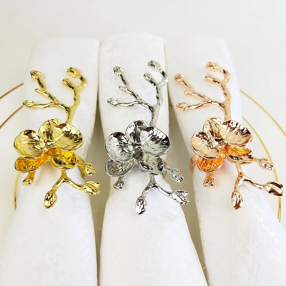 2019 модные золотые кольца для салфеток wintersweet свадьбы и