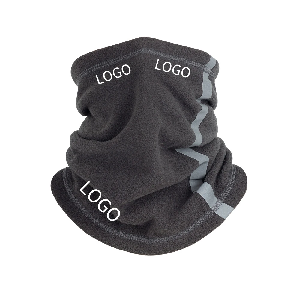 Custom logo Winter hats Neck Gaiter Fleece Adjustable  Bandana Scarf neck warmer gaiter