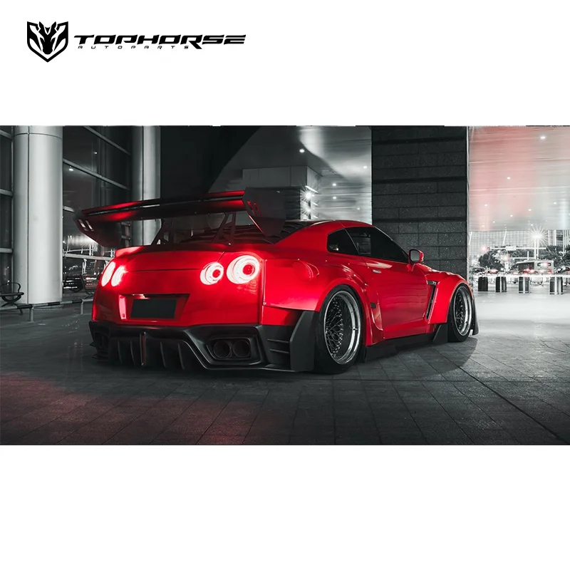 Nissa-n GTR R35 Facelift Body Kit Bumper Hood Side Skirt Spoiler Diffuser FRP/CF Material