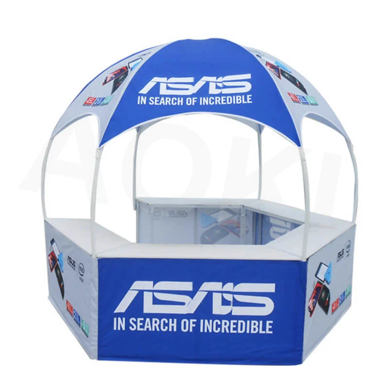 2024 advertising promotion counter outdoor exhibition booth canvas dome tent  3x3 dome tent roof tent for event