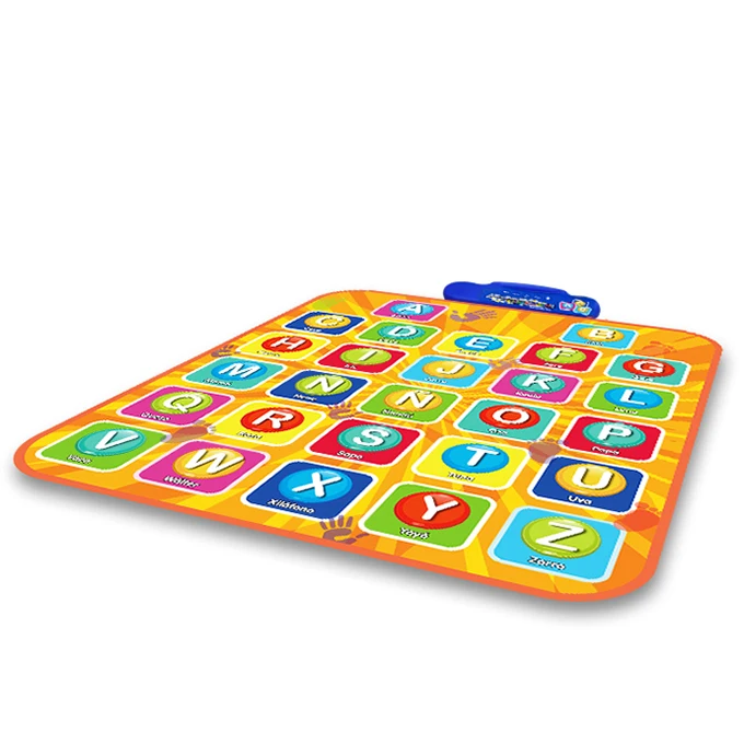  Kids Floor Dance Mat Electronic Interactive Touch Sensitive Learning Spanish Carpet Alphabet Music Dancing Challenge Play