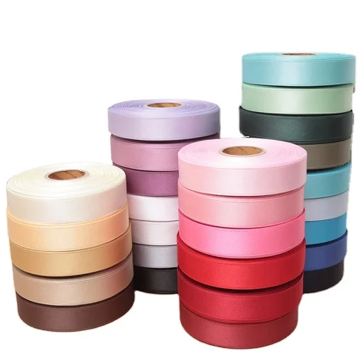 Hot sell korea single face double face 100%polyester silk satin ribbon wholesale satin ribbon suppliers