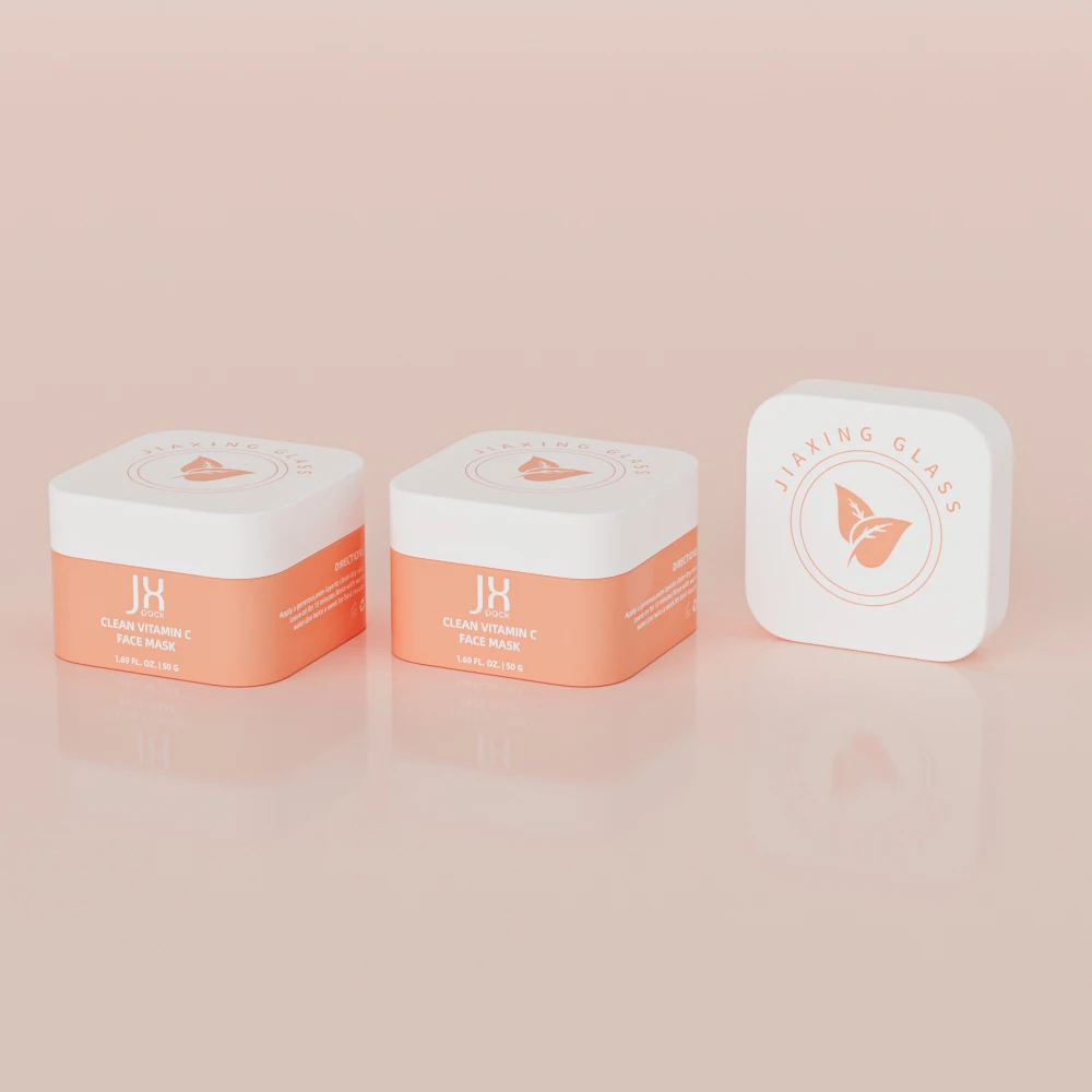 Wholesale Empty Cosmetic pet pp 5 10 20 30 50 ml 1 skin care lotion cream ounce square cosmetic cream jar with cap