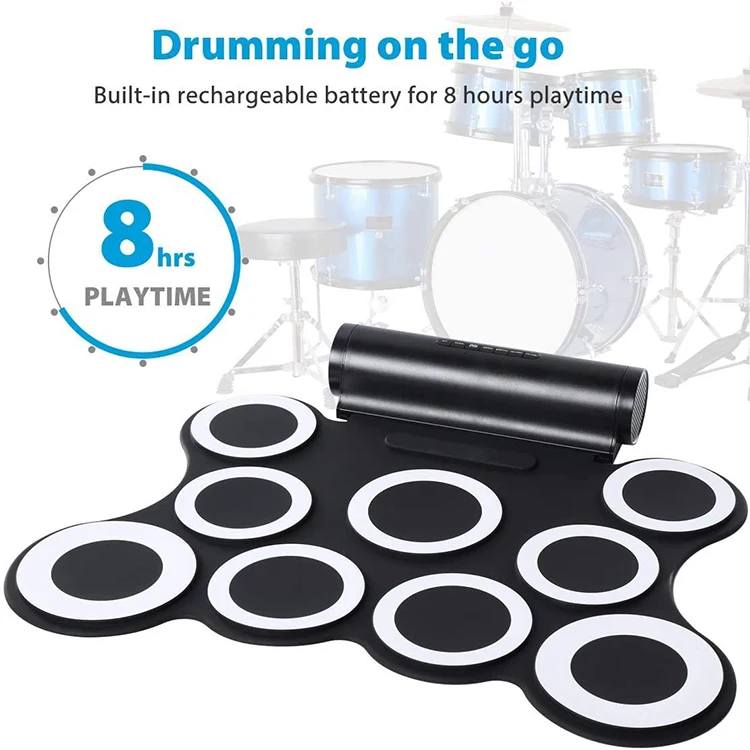 
Electronic Pads Kit Musical Instrument Silicone Foldable Flexible Portable Module Plastic Water Drum 