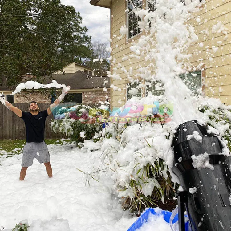 Outdoor jet night bubbles club moving foam party pool blower cannon 3000W spray foam machine