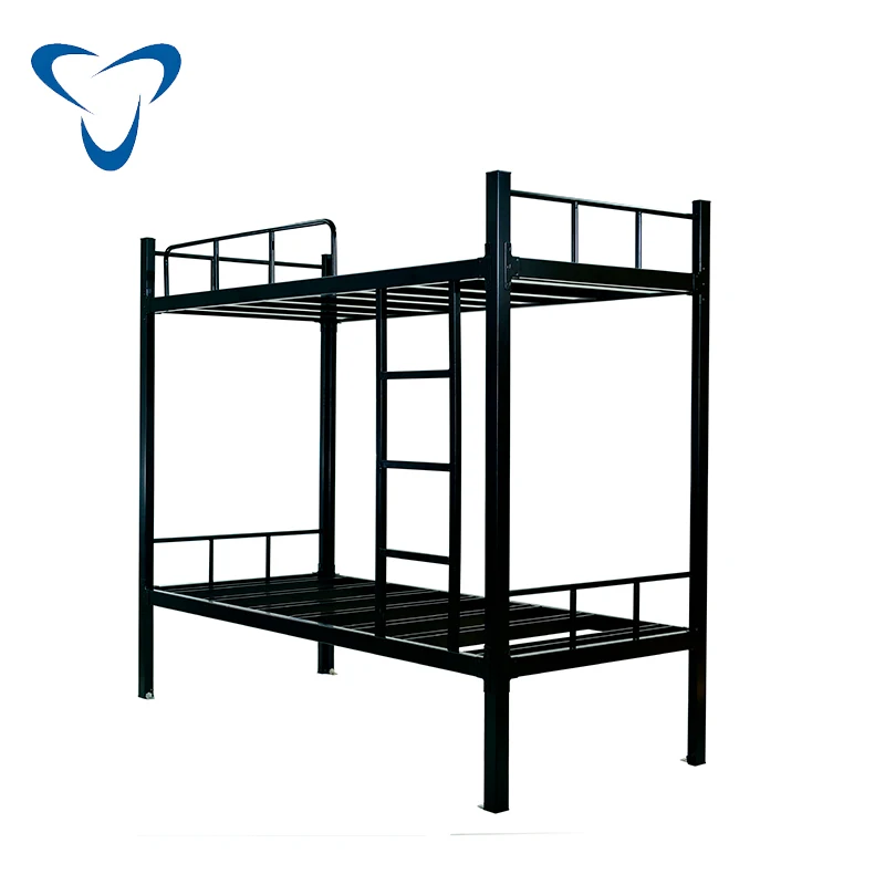 Modern School Furniture Dormitory Student Iron Double Decker Metal Pipe Bunk Beds