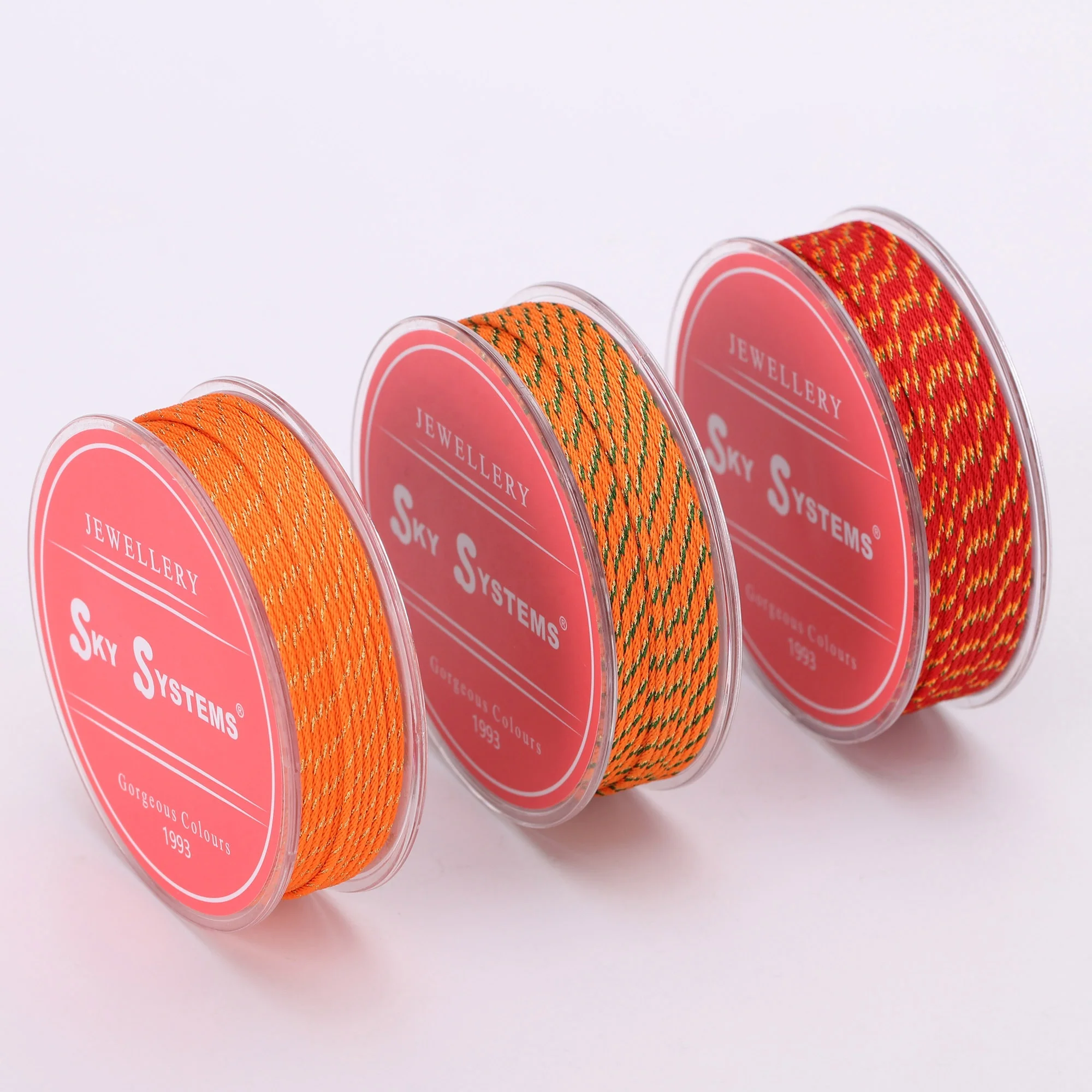 SKY ML308 1.2~3mm Jewelry Cord Polyester Cord Jewelry Accessories Bracelet and Necklace Material Golden Colorful CNY