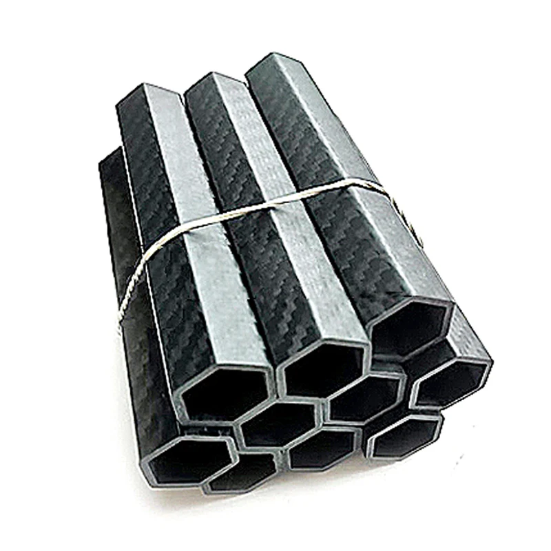 CNC custom shape hexagonal carbon fiber tube 3k weave matte surface 100% carbon fiber pipe