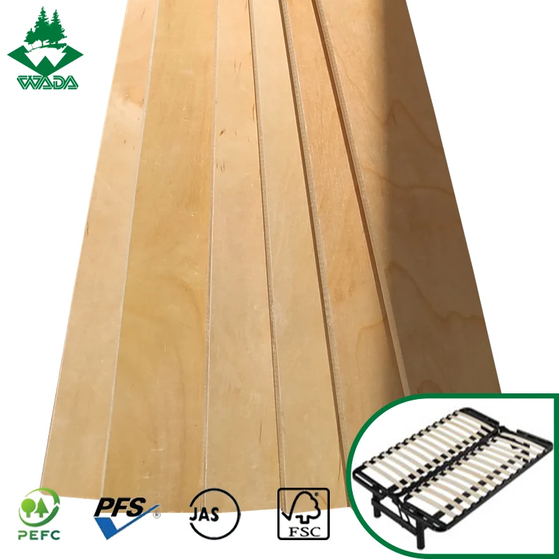 Full poplar /birch LVL bed wood slats with factory directly sales
