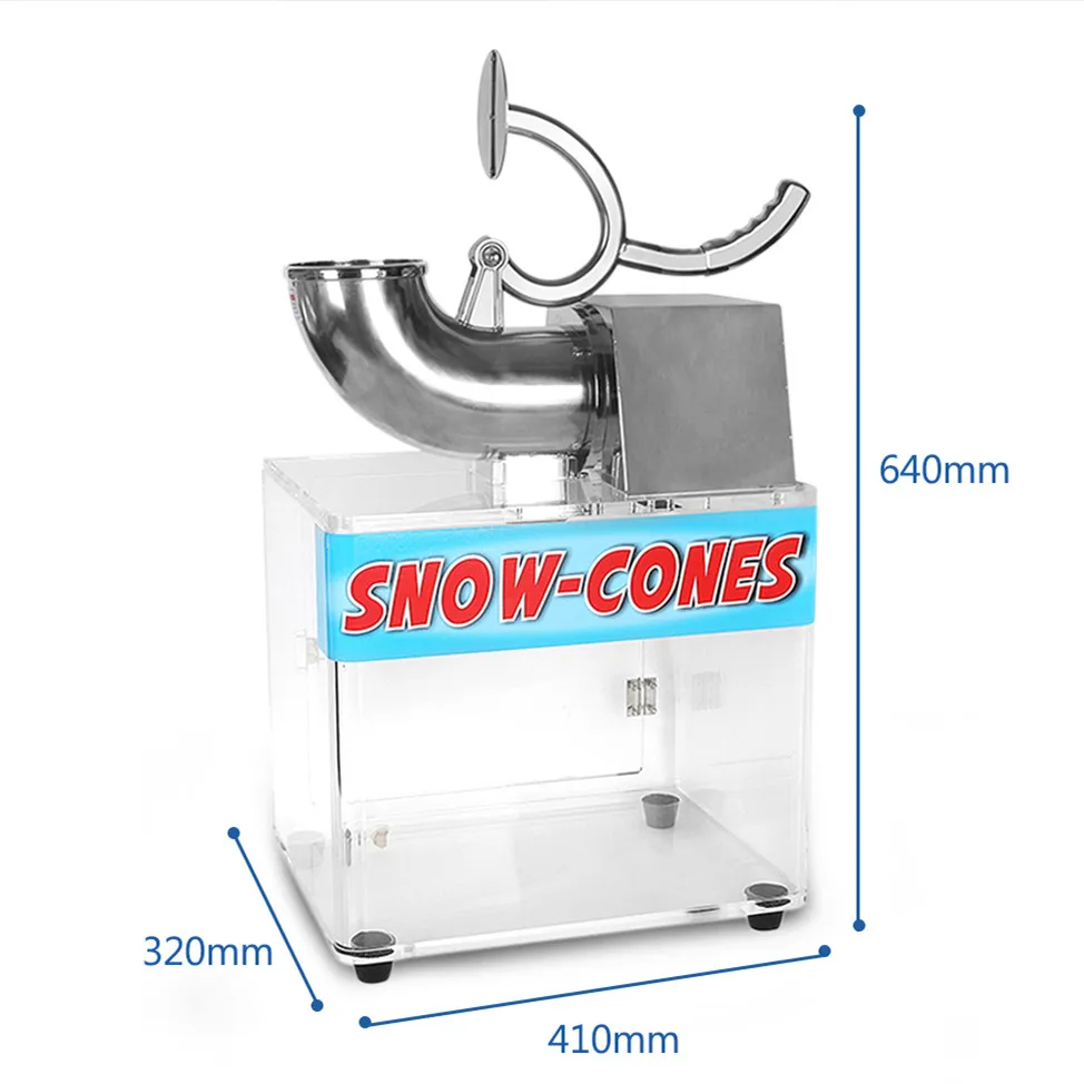 220v Snow Ice Shaver Machine Electric Commercial Stainless Steel Slushie Machine