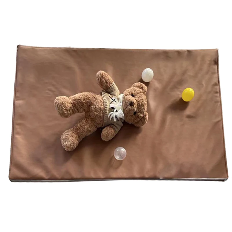 40 inch pu vegan leather playmat baby sponge foam padded baby gym soft play mats