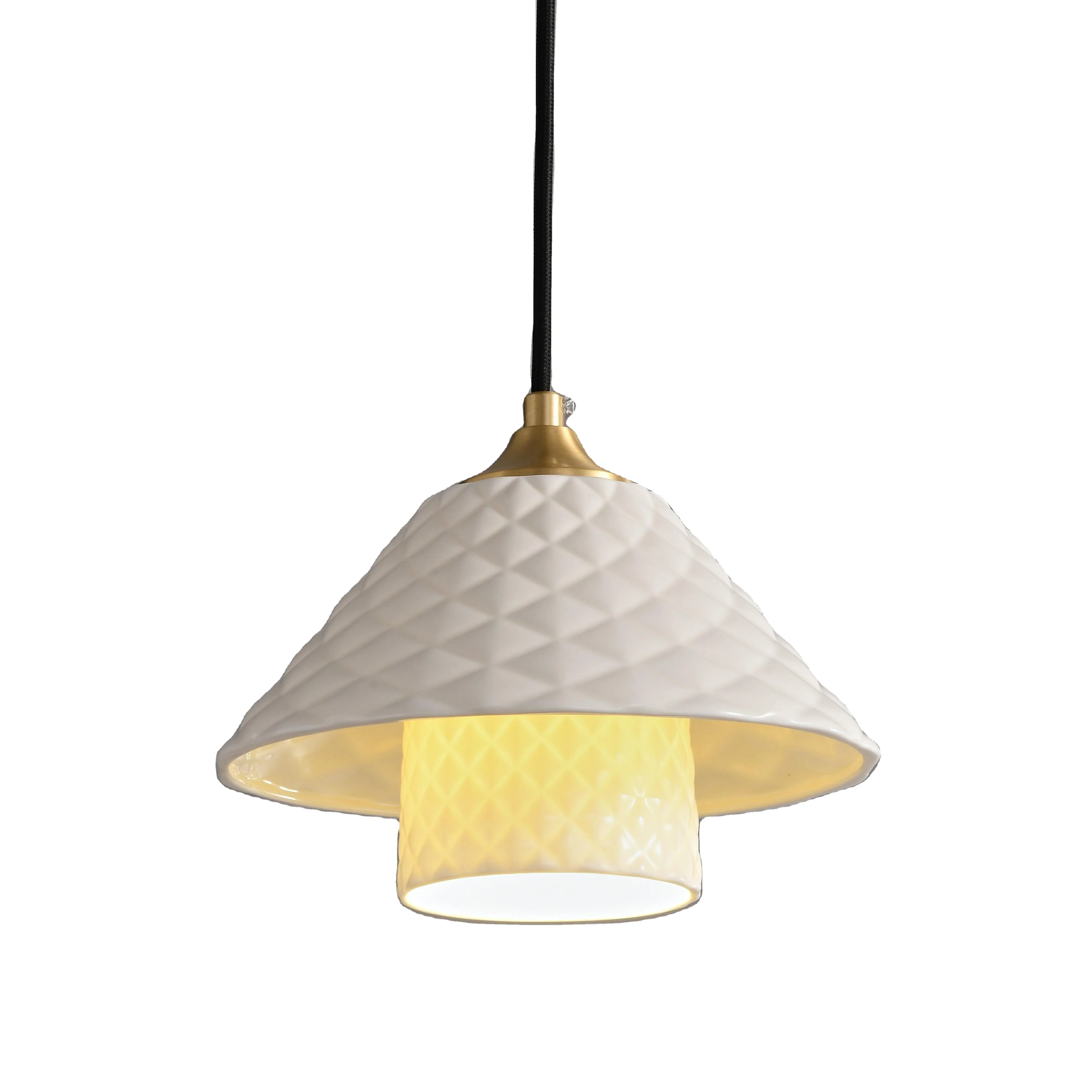 The elaborate pendant lamp for bedroom restaurant white ceramic lamp hanging light pendant light
