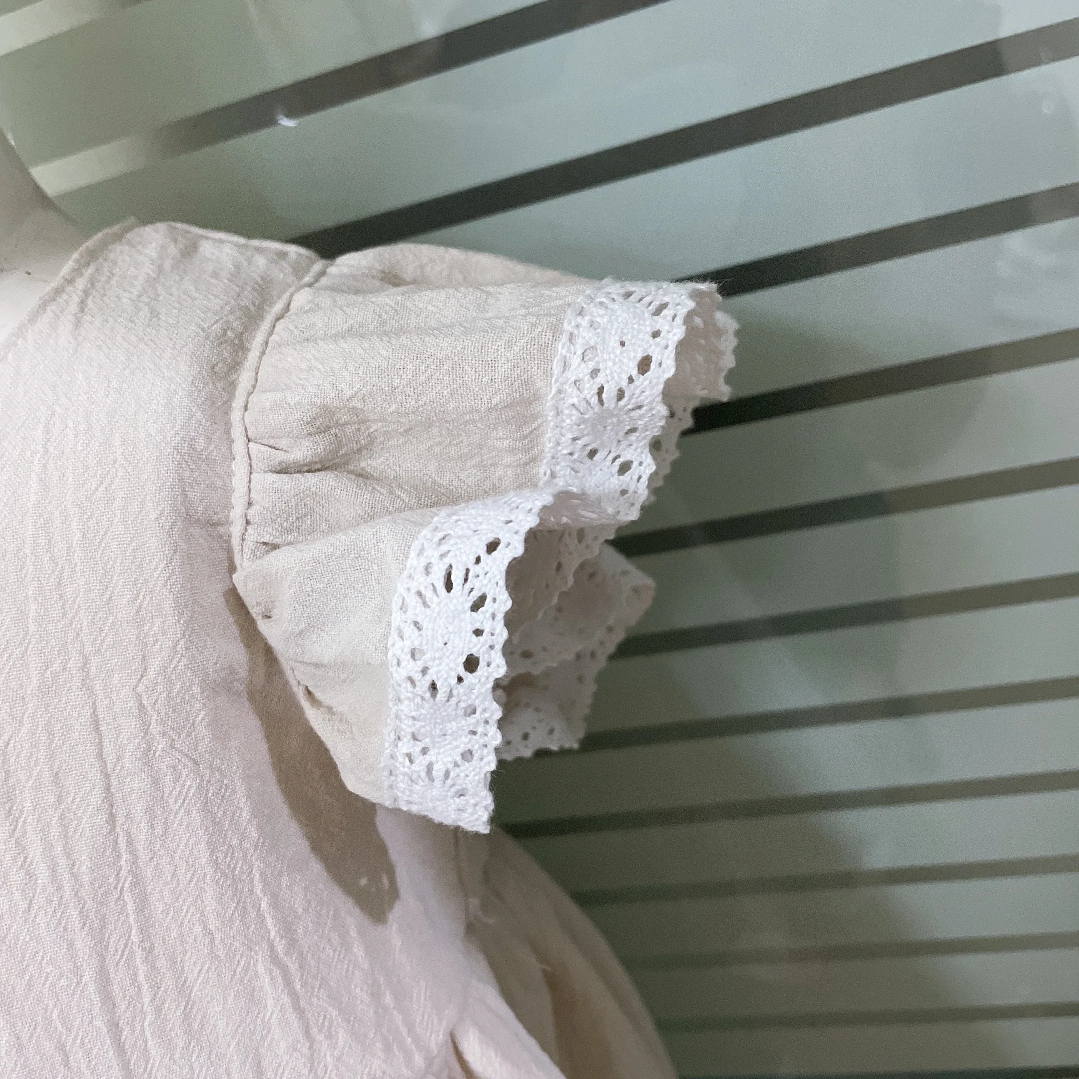 2018 Wholesale children dresses long sleeve kids linen dresses baby girls dresses