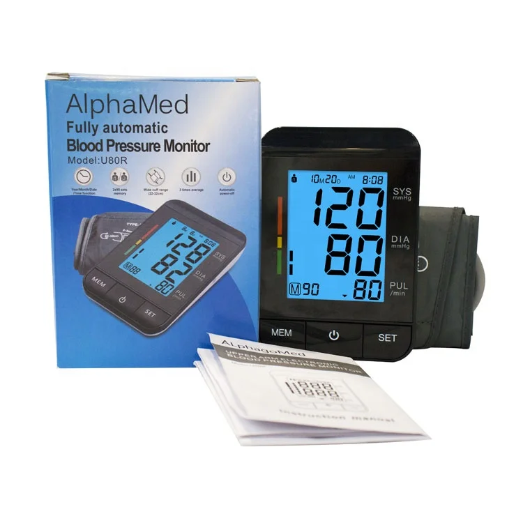 Professional Ultra-thin Backlight Digital Blood Pressure Set Machine upper arm  blood pressure monitor with usb charging