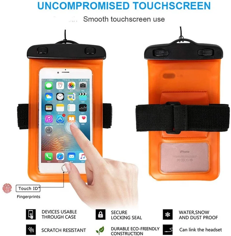 YEFFO Waterproof Phone Pouch , Universal IPX8 Waterproof Case Underwater Protective Dry Bag