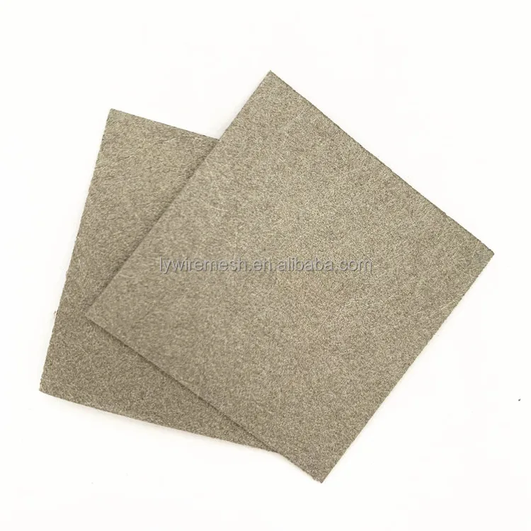 PEM electrolyzer Ti sintered fiber felt 0.6mm 0.5mm 0.4mm 73% porosity titanium felt