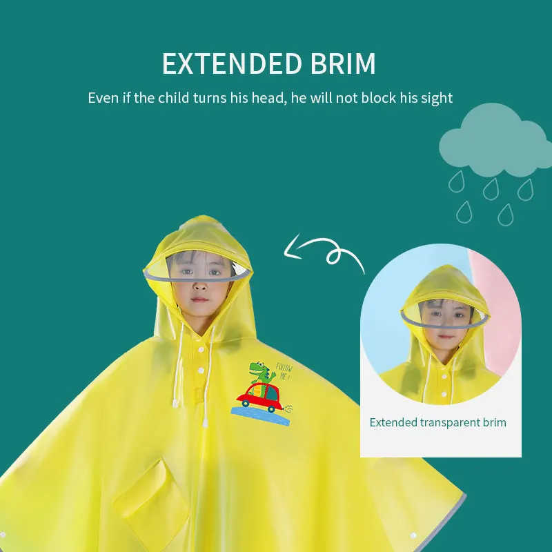 manufacture direct selling rainproof waterproof EVA   poncho custom raincoat kids for  traveling tour