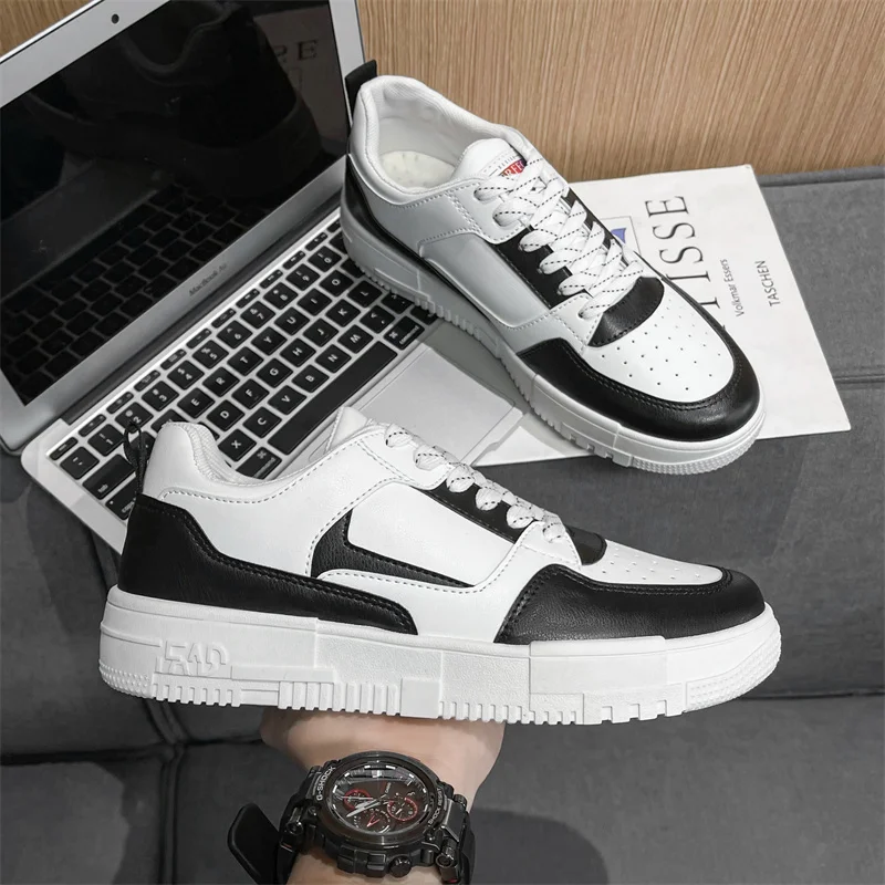 Factory spring low-cut student breathable white shoes trendy style  PU upper  size 35-44 shoes casual shoes