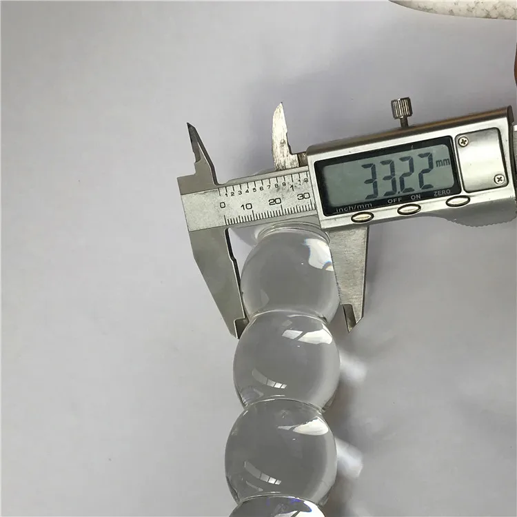 Modern type hand crystal penis decorative male glass dildo with four balls