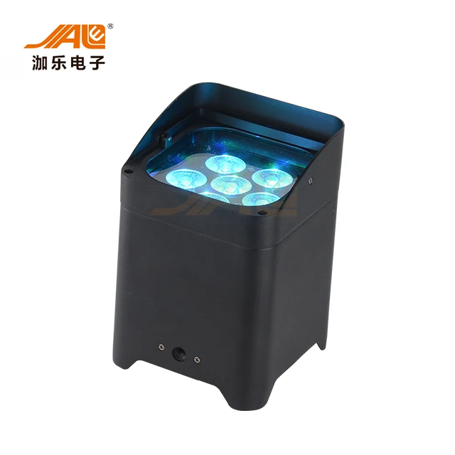 Factory direct sale battery powered RGBWA+UV 6 in 1 battery square wireless LED light charging light