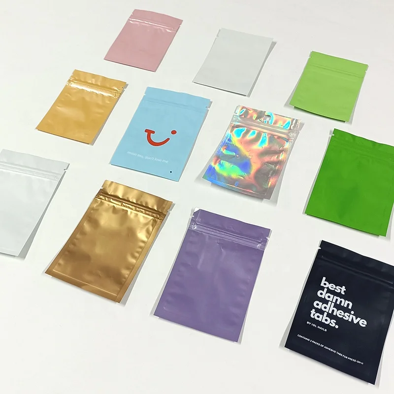 Aluminum Foil Zip Lock powder pack Storage Food Mylar Bags Smell Proof Matte Black For Food Package With Zipper seal bag