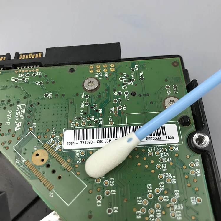 GI Long Plastic Cotton Bud Swabs Q Tip Cleaning Industrial Cleanroom Foam Swab