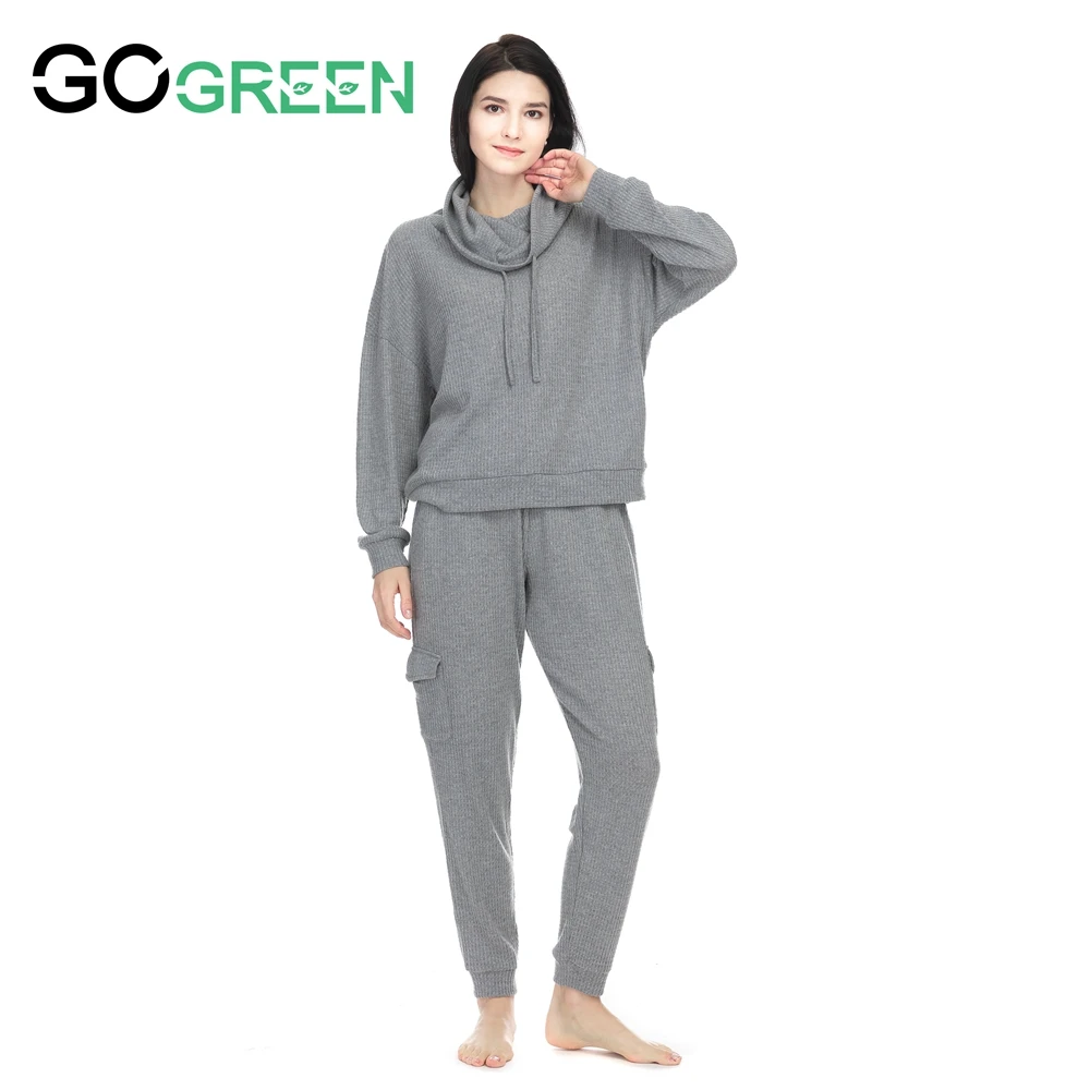 Homewear Comfortable Living Room Fleece Women Lounge Wear Sets 2pcs